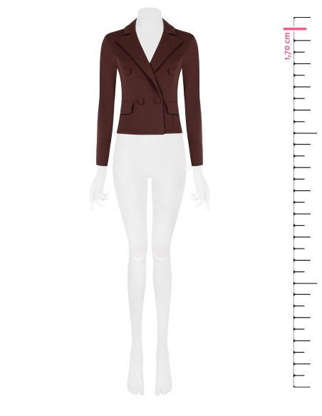Blazer curto cintado em crepe scuba Rinascimento