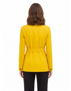 Casaco blazer de poliviscose com cinto a condizer Rinascimento 2