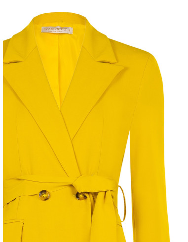 Casaco blazer de poliviscose com cinto a condizer Rinascimento