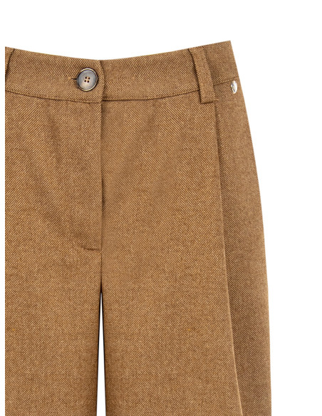 Bermudas de sarja de mistura de lã com pinças Rinascimento
