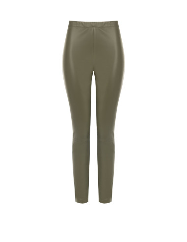 Leggings em imitação de pele com elástico na cintura Rinascimento
