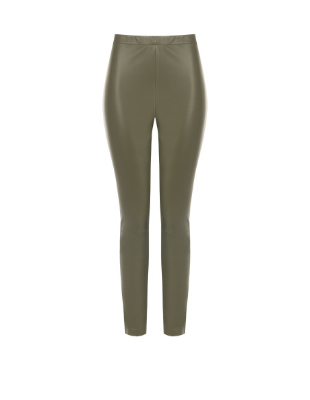 Leggings em imitação de pele com elástico na cintura Rinascimento
