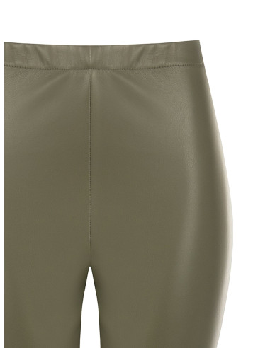Leggings em imitação de pele com elástico na cintura Rinascimento