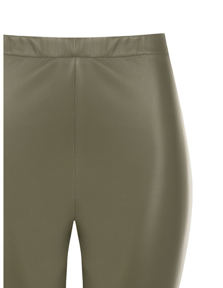 Leggings em imitação de pele com elástico na cintura Rinascimento