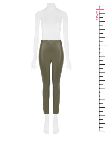 Leggings em imitação de pele com elástico na cintura Rinascimento
