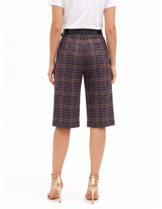 Bermudas tartan com pinças duplas Rinascimento 2