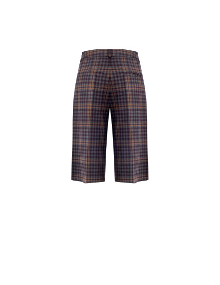 Bermudas tartan com pinças duplas Rinascimento