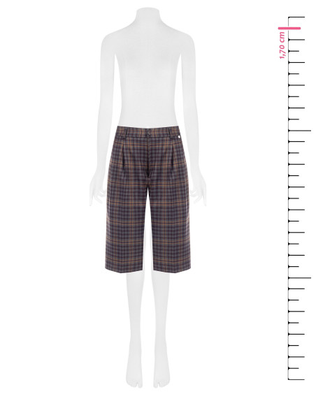 Bermudas tartan com pinças duplas Rinascimento