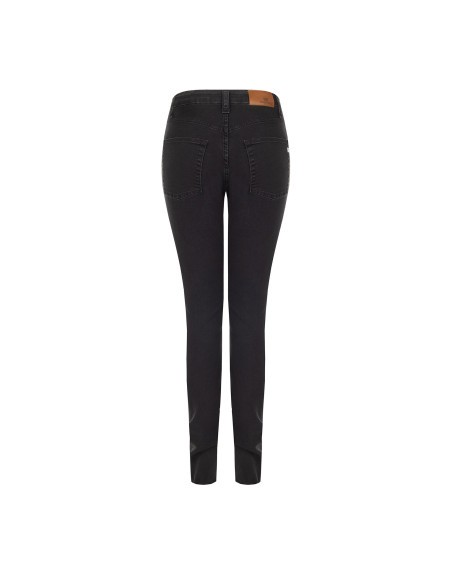 Jeans skinny elásticos revestidos de lantejoulas na parte da frente Rinascimento