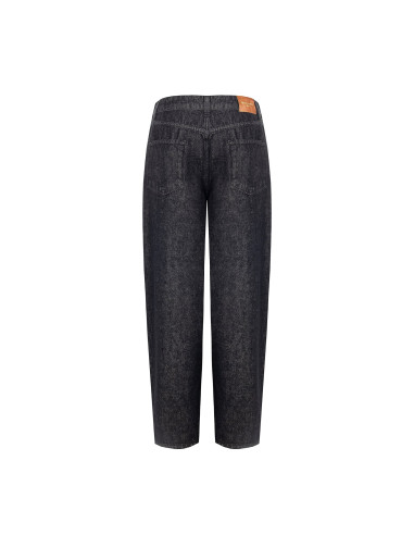 Jeans Wide Leg com etiqueta do logótipo no bolso traseiro Rinascimento