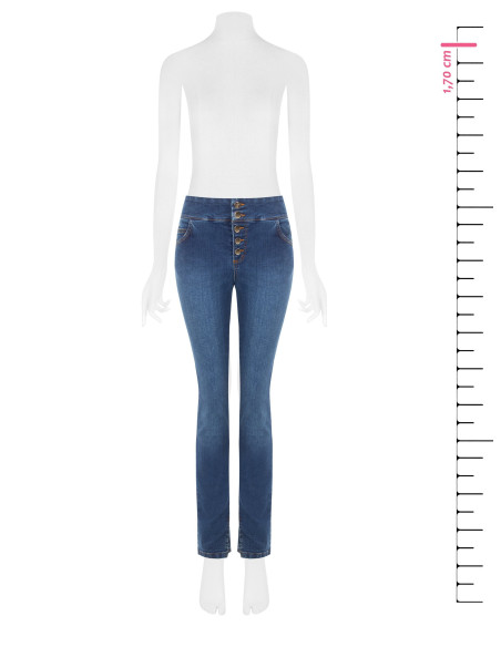Jeans skinny elásticos com pequenas aberturas nos tornozelos Rinascimento