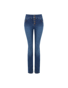 Jeans skinny elásticos com pequenas aberturas nos tornozelos Rinascimento