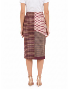 Saia comprida envelope em patchwork, atada na lateral Rinascimento 2