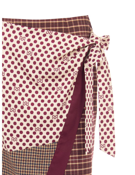 Saia comprida envelope em patchwork, atada na lateral Rinascimento