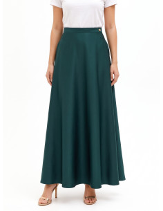 Saia maxi em cetim com bolsos Rinascimento