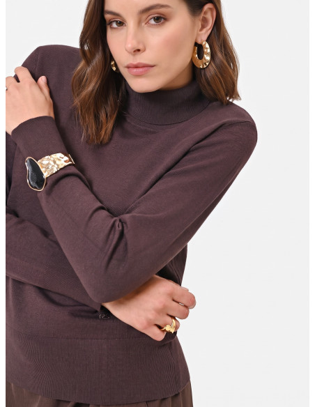 Camisola de gola alta com logótipo RR bordado Rinascimento