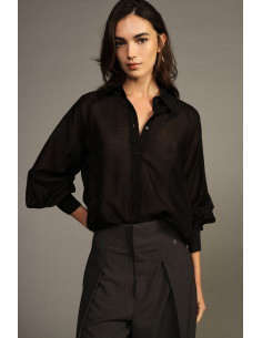 Camisa Evasé Com Mangas Largas E Transparências Dixie - Vestiti Firmati Life Smiles