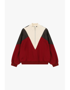 Sweatshirt Sem Capuz Com Fecho E Detalhes Geométricos Dixie - Vestiti Firmati Life Smiles 2