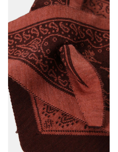 Lenço jacquard com motivo bandana e detalhe do logótipo Dixie - Bordeaux