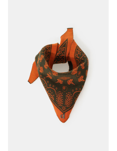Foulard Jacquard com Motivo Bandana e Detalhe do Logótipo Dixie - Militar