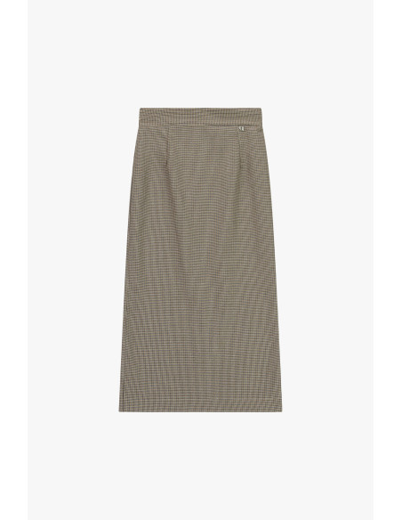 Saia midi fantasia pied-de-poule micro Dixie