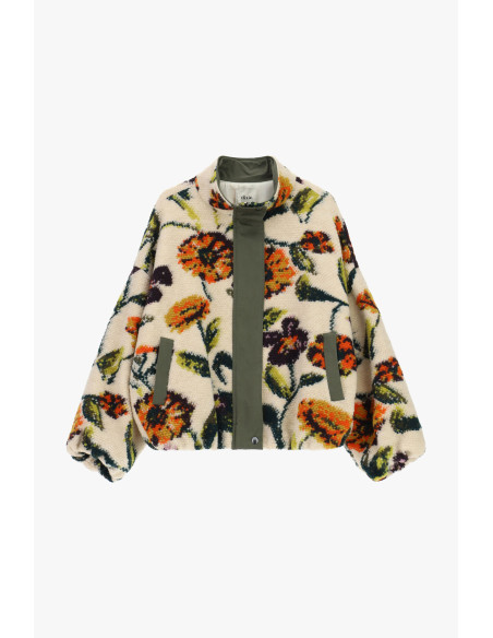 Casaco Eco-Pelo Curto com Padrão Floral Dixie