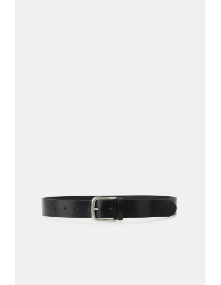 Cinto simples com fivela quadrada mate Dixie - Preto