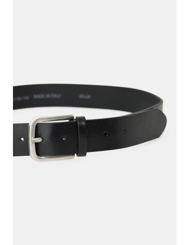 Cinto simples com fivela quadrada mate Dixie - Preto