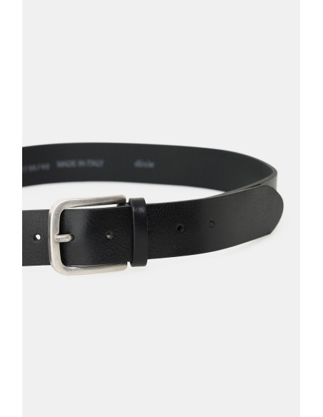 Cinto simples com fivela quadrada mate Dixie - Preto