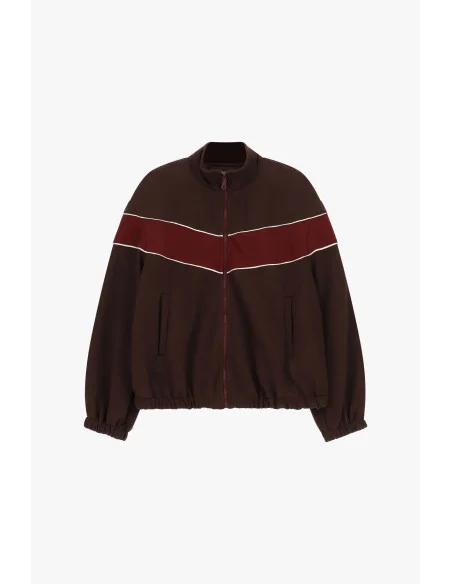 Sweatshirt Sem Capuz Com Fecho E Inserções Em Contraste Please
