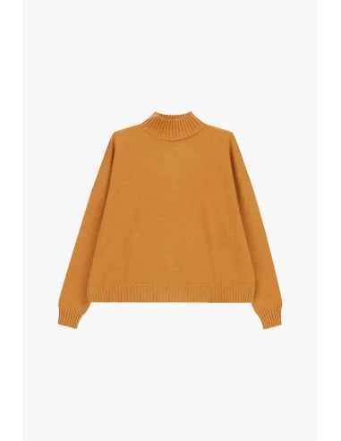 Camisola de gola redonda com acabamento canelado Please