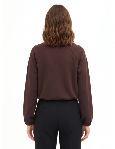 Sweatshirt Rinascimento - Castanho-escuro