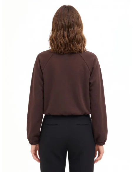 Sweatshirt Rinascimento - Castanho-escuro