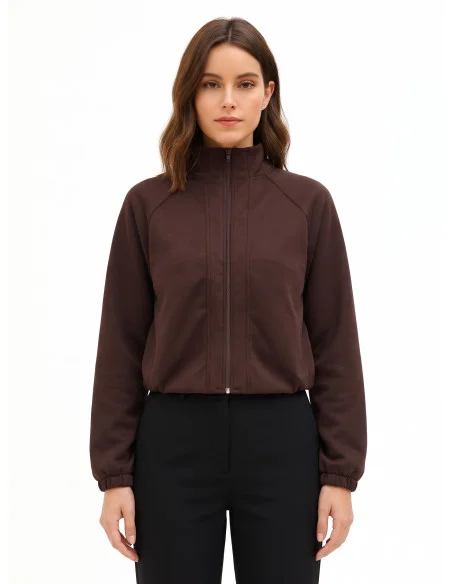 Sweatshirt Rinascimento - Castanho-escuro