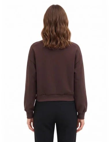 Sweatshirt Rinascimento - Castanho-escuro