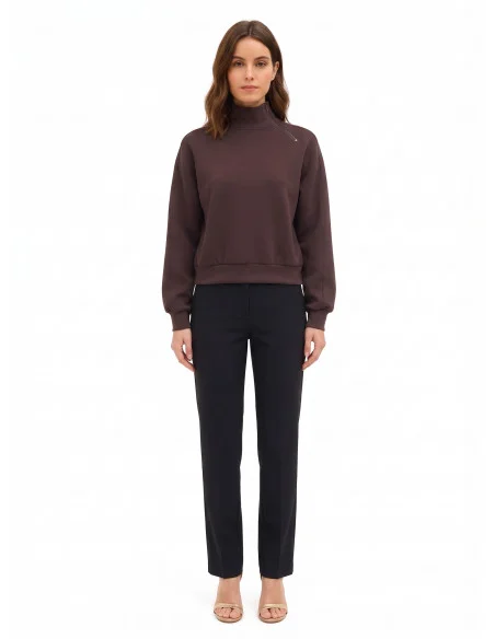 Sweatshirt Rinascimento - Castanho-escuro