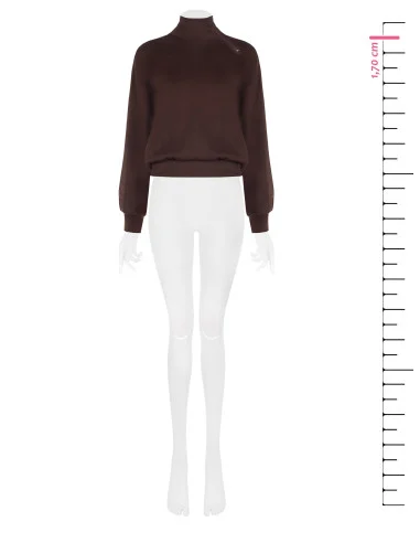 Sweatshirt Rinascimento - Castanho-escuro