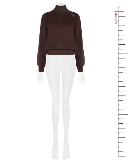 Sweatshirt Rinascimento - Castanho-escuro