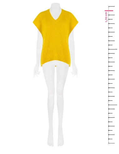 Camisola oversized em mohair com decote em V Rinascimento - Verde-azeitona