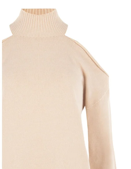 Camisola leve em mistura de viscose com recortes nos ombros Rinascimento