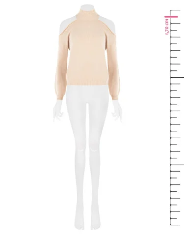 Camisola leve em mistura de viscose com recortes nos ombros Rinascimento