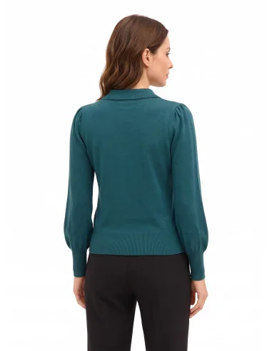 Camisola Polo com Logo Rr Bordado Rinascimento - Verde