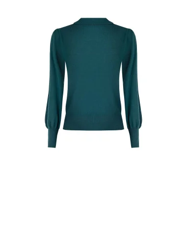 Camisola Polo com Logo Rr Bordado Rinascimento - Verde