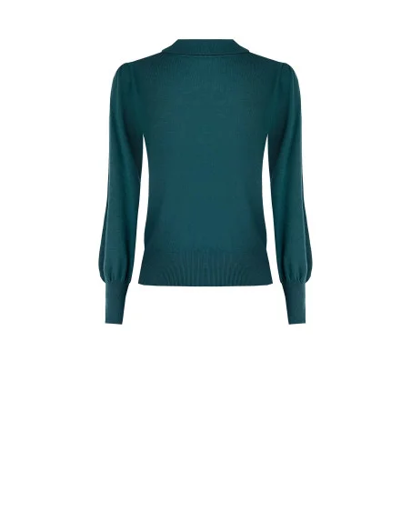 Camisola Polo com Logo Rr Bordado Rinascimento - Verde