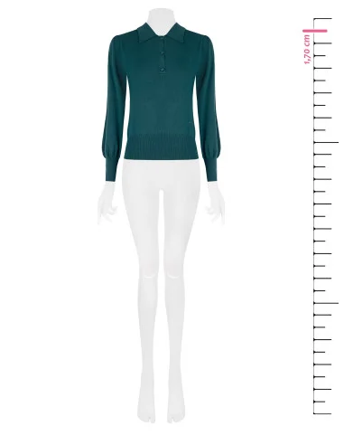 Camisola Polo com Logo Rr Bordado Rinascimento - Verde