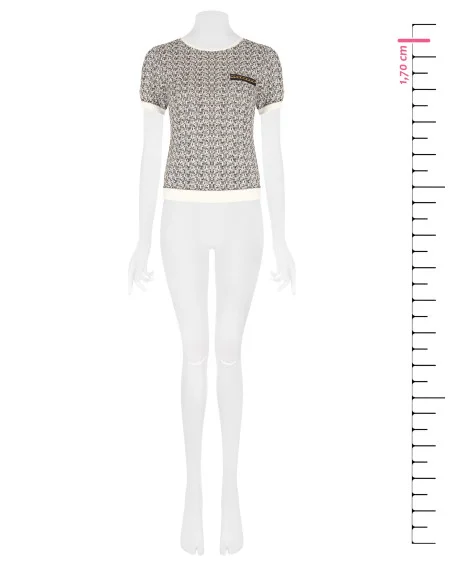 Camisola de tweed com lurex Rinascimento