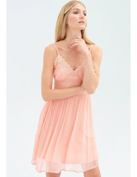 Vestido sem mangas em voile Fracomina