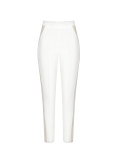 Calças rectas com faixa em contraste Rinascimento