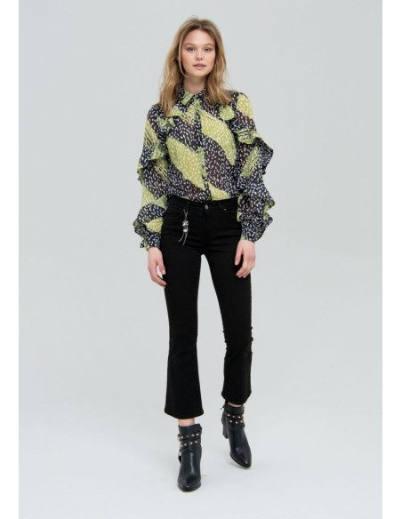 Fracomina Cropped Flare Denim