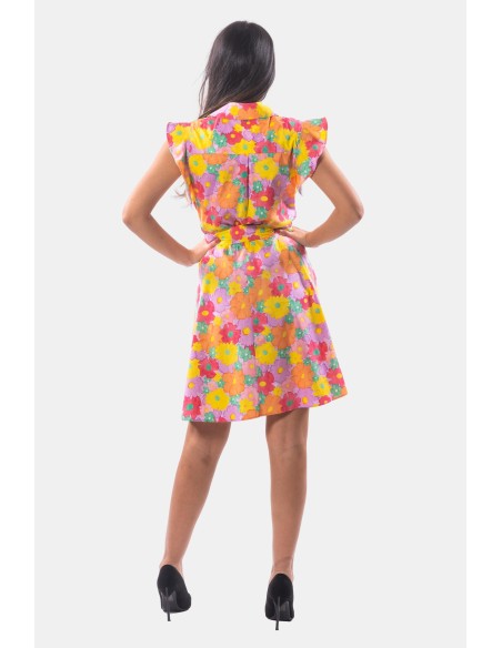 Fracomina Floral Fantasy Mini Chemisier Dress